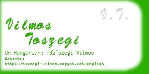 vilmos toszegi business card